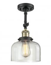  201F-BAB-G72 - Bell - 1 Light - 8 inch - Black Antique Brass - Semi-Flush Mount