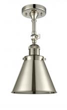  201F-PN-M13-PN - Appalachian - 1 Light - 8 inch - Polished Nickel - Semi-Flush Mount