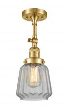  201F-SG-G142 - Chatham - 1 Light - 7 inch - Satin Gold - Semi-Flush Mount