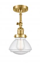  201F-SG-G324 - Olean - 1 Light - 7 inch - Satin Gold - Semi-Flush Mount