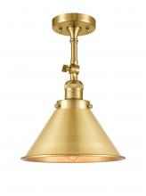  201F-SG-M10-SG - Briarcliff - 1 Light - 10 inch - Satin Gold - Semi-Flush Mount