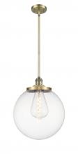  201S-AB-G202-14 - Beacon - 1 Light - 14 inch - Antique Brass - Stem Hung - Pendant