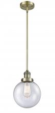 Innovations Lighting 201S-AB-G204-8 - Beacon - 1 Light - 8 inch - Antique Brass - Stem Hung - Mini Pendant