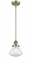 Innovations Lighting 201S-AB-G322 - Olean - 1 Light - 7 inch - Antique Brass - Stem Hung - Mini Pendant