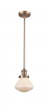 Innovations Lighting 201S-AC-G321 - Olean - 1 Light - 7 inch - Antique Copper - Stem Hung - Mini Pendant