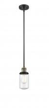 Innovations Lighting 201S-BAB-G314 - Dover - 1 Light - 5 inch - Black Antique Brass - Stem Hung - Mini Pendant