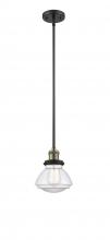 Innovations Lighting 201S-BAB-G322 - Olean - 1 Light - 7 inch - Black Antique Brass - Stem Hung - Mini Pendant