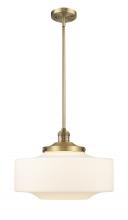  201S-BB-G691-16 - Bridgeton - 1 Light - 12 inch - Brushed Brass - Stem Hung - Mini Pendant