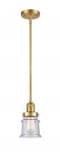  201S-SG-G184S - Canton - 1 Light - 5 inch - Satin Gold - Stem Hung - Mini Pendant