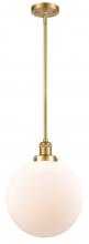  201S-SG-G201-12 - Beacon - 1 Light - 12 inch - Satin Gold - Stem Hung - Mini Pendant