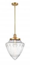  201S-SG-G664-12 - Bullet - 1 Light - 12 inch - Satin Gold - Stem Hung - Mini Pendant