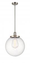  201S-SN-G204-14 - Beacon - 1 Light - 14 inch - Brushed Satin Nickel - Stem Hung - Pendant