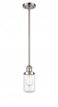 Innovations Lighting 201S-SN-G312 - Dover - 1 Light - 5 inch - Brushed Satin Nickel - Stem Hung - Mini Pendant