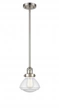  201S-SN-G324 - Olean - 1 Light - 7 inch - Brushed Satin Nickel - Stem Hung - Mini Pendant