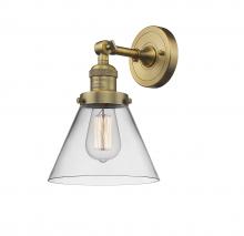  203-BB-G42 - Cone - 1 Light - 8 inch - Brushed Brass - Sconce