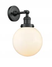  203-BK-G201-8 - Beacon - 1 Light - 8 inch - Matte Black - Sconce