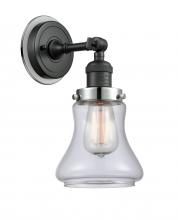  203BK-BPPC-HRPC-G192 - Bellmont - 1 Light - 7 inch - Matte Black - Sconce