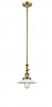  206-BB-G1 - Halophane - 1 Light - 9 inch - Brushed Brass - Stem Hung - Mini Pendant