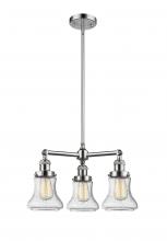  207-PC-G194 - Bellmont - 3 Light - 18 inch - Polished Chrome - Stem Hung - Chandelier