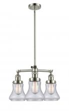  207-PN-G194 - Bellmont - 3 Light - 18 inch - Polished Nickel - Stem Hung - Chandelier