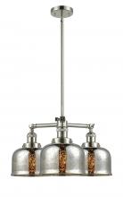  207-PN-G78 - Bell - 3 Light - 22 inch - Polished Nickel - Stem Hung - Chandelier