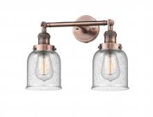  208-AC-G54 - Bell - 2 Light - 16 inch - Antique Copper - Bath Vanity Light