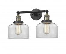  208-BAB-G72 - Bell - 2 Light - 19 inch - Black Antique Brass - Bath Vanity Light