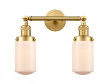  208-SG-G311 - Dover - 2 Light - 14 inch - Satin Gold - Bath Vanity Light