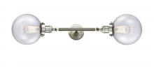  208L-SN-G204-8-LED - Beacon - 2 Light - 8 inch - Brushed Satin Nickel - Bath Vanity Light