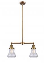  209-BB-G192 - Bellmont - 2 Light - 21 inch - Brushed Brass - Stem Hung - Island Light