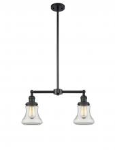  209-BK-G192 - Bellmont - 2 Light - 21 inch - Matte Black - Stem Hung - Island Light