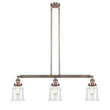  213-AC-G182-LED - Canton - 3 Light - 39 inch - Antique Copper - Stem Hung - Island Light