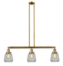  213-BB-G142 - Chatham - 3 Light - 39 inch - Brushed Brass - Stem Hung - Island Light