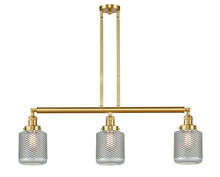  213-SG-G262 - Stanton - 3 Light - 39 inch - Satin Gold - Stem Hung - Island Light