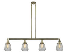  214-AB-G142 - Chatham - 4 Light - 51 inch - Antique Brass - Stem Hung - Island Light