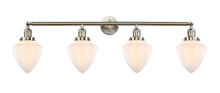  215-SN-G661-7 - Bullet - 4 Light - 46 inch - Brushed Satin Nickel - Bath Vanity Light