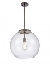 Innovations Lighting 221-1S-OB-G124-16 - Athens - 1 Light - 16 inch - Oil Rubbed Bronze - Cord hung - Pendant