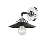  284-1W-BPN-M6-BK - Railroad - 1 Light - 8 inch - Black Polished Nickel - Sconce