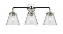  284-3W-BPN-G62 - Cone - 3 Light - 24 inch - Black Polished Nickel - Bath Vanity Light