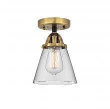  288-1C-BAB-G62 - Cone - 1 Light - 6 inch - Black Antique Brass - Semi-Flush Mount