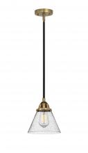  288-1S-BAB-G44 - Cone - 1 Light - 8 inch - Black Antique Brass - Cord hung - Mini Pendant