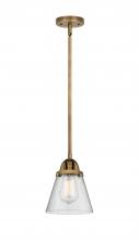  288-1S-BB-G64 - Cone - 1 Light - 6 inch - Brushed Brass - Cord hung - Mini Pendant