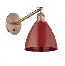  317-1W-AC-MBD-75-RD - Plymouth - 1 Light - 8 inch - Antique Copper - Sconce