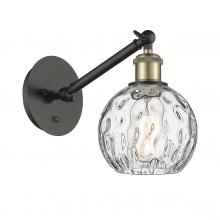 Innovations Lighting 317-1W-BAB-G1215-6 - Athens Water Glass - 1 Light - 6 inch - Black Antique Brass - Sconce