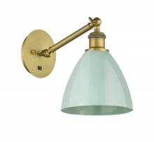 317-1W-BB-MBD-75-SF - Plymouth - 1 Light - 8 inch - Brushed Brass - Sconce