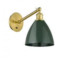  317-1W-SG-MBD-75-GR - Plymouth - 1 Light - 8 inch - Satin Gold - Sconce