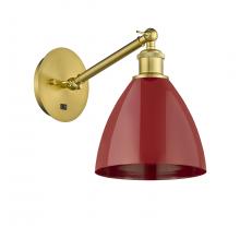  317-1W-SG-MBD-75-RD - Plymouth - 1 Light - 8 inch - Satin Gold - Sconce