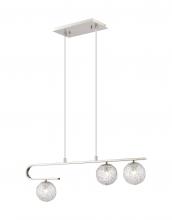  320-3I-SN-G320-5CL-SN - Barrington - 3 Light - 32 inch - Brushed Satin Nickel - Cord hung - Island Light