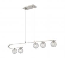  320-5I-SN-G320-5CL-SN - Barrington - 5 Light - 45 inch - Brushed Satin Nickel - Cord hung - Island Light