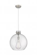  410-1PL-SN-G410-16SDY - Newton Sphere - 1 Light - 16 inch - Brushed Satin Nickel - Cord hung - Pendant